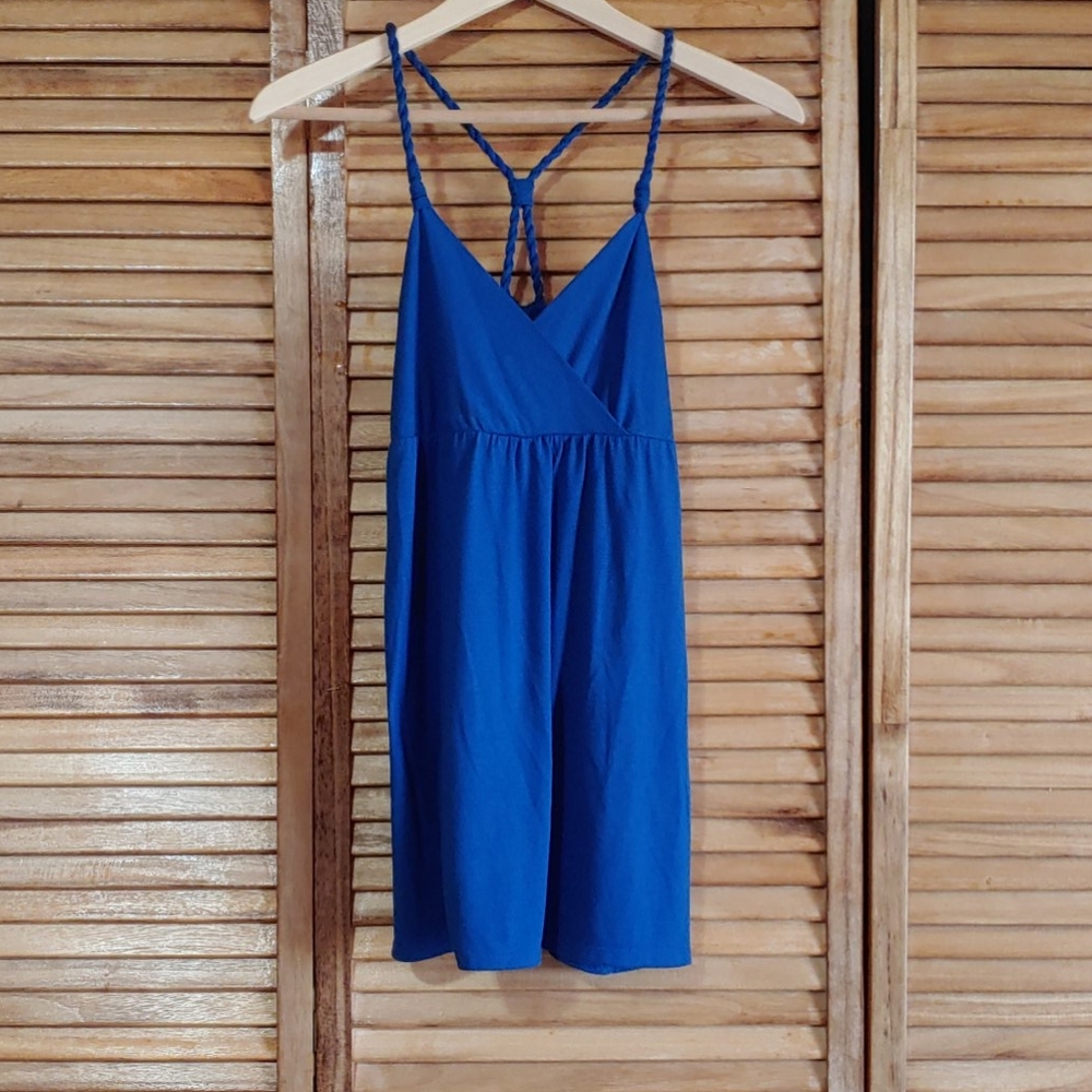 Mudd blue adjustable tank dress